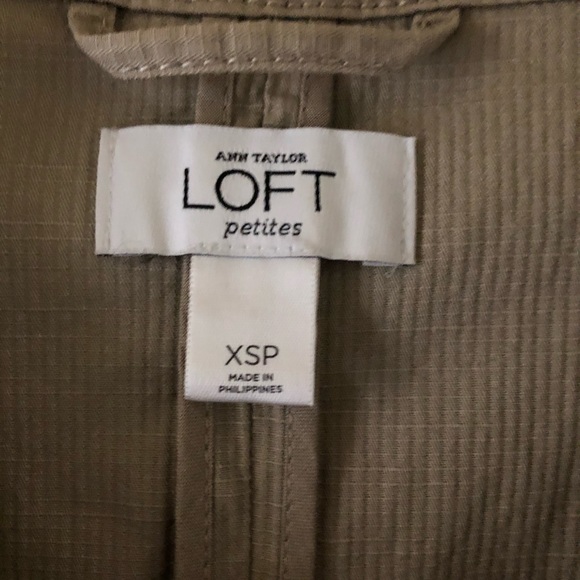 LOFT XSP Khaki 3/4 sleeve jacket - Picture 5 of 8